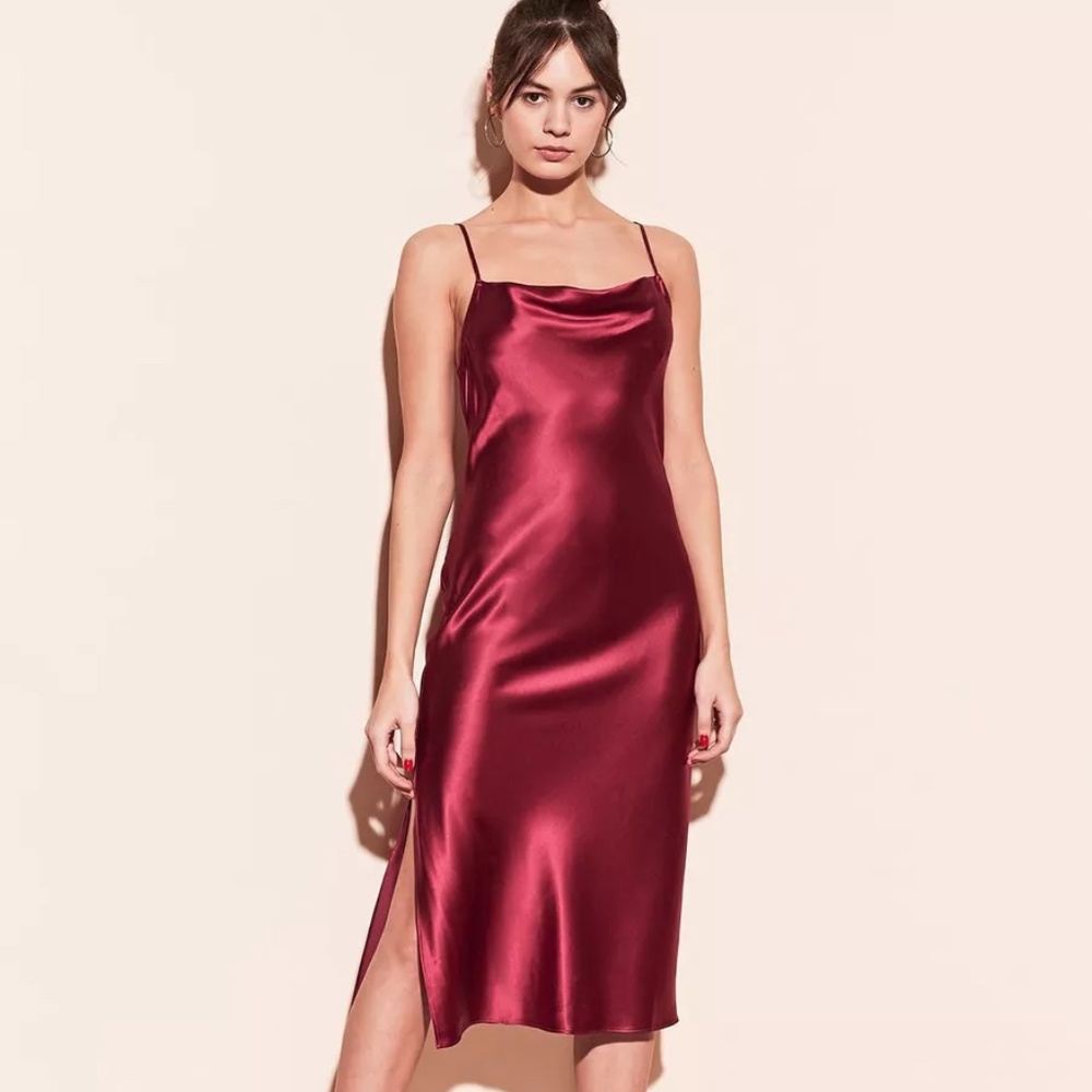 Fleur du Mal Cowl neck slip dress